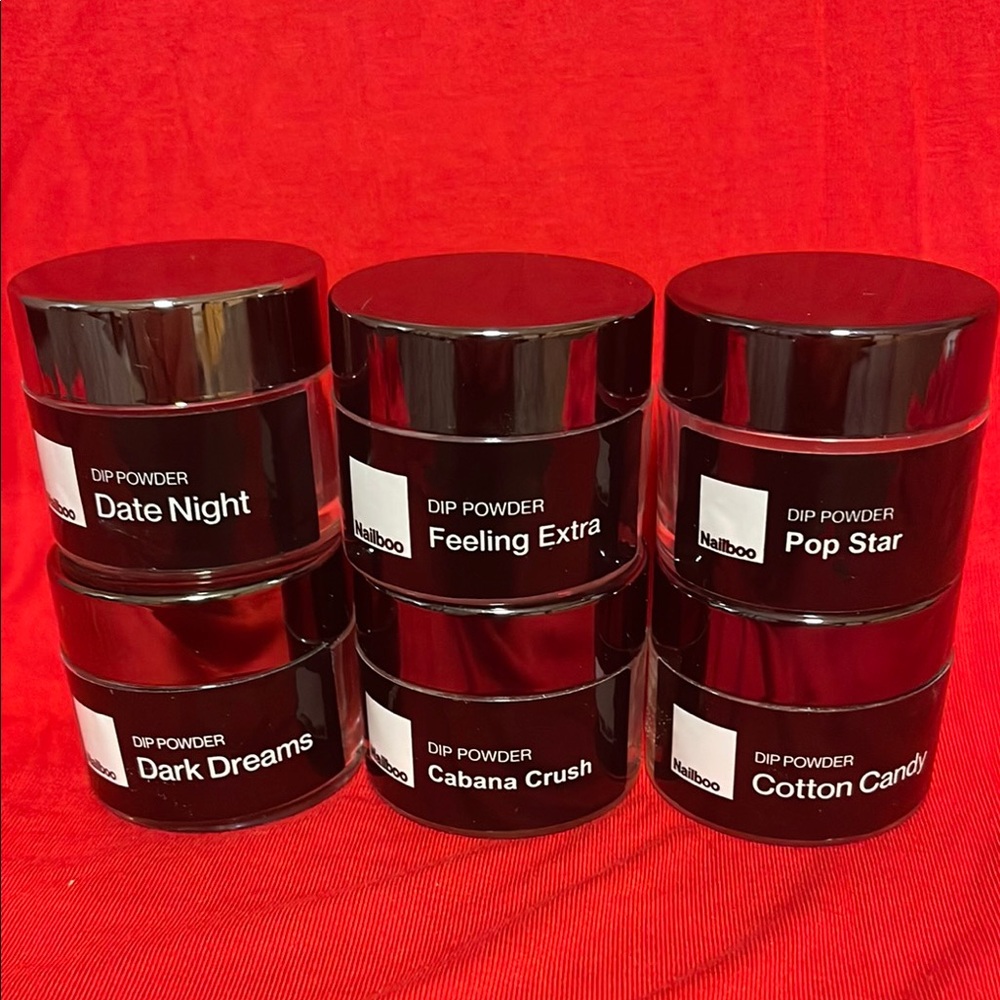 Lot of 6 New Nailboo Nail Dip Powders Sealed and Unused